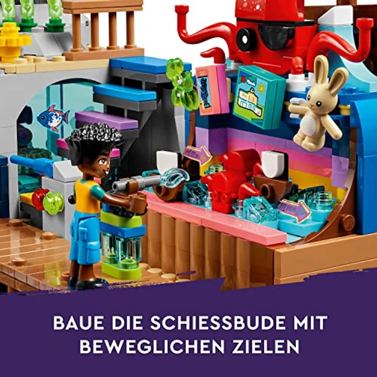 LEGO 41737 Friends Strand-Erlebnispark, Kirmes-Set mit Technic-Elementen, Delfin, Schildkröte & Seepferdchen Karussell, fortgeschrittenes, technisches BAU-Spielzeug für Kinder ab 12 Jahren & Teenager – Bild 5