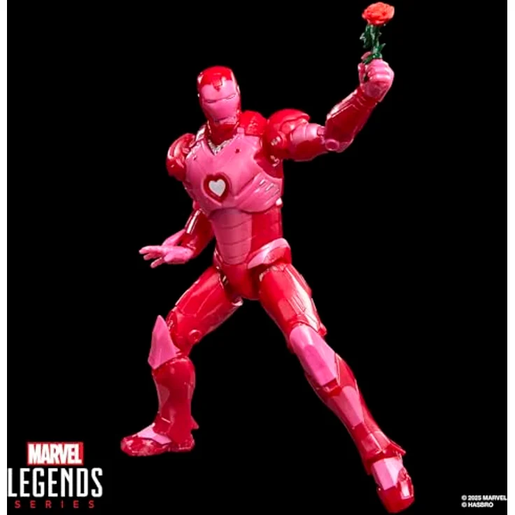 Hasbro Marvel Legends Actionfigur I Love You 3000 Iron Man, 15 cm, vollbeweglich mit 5 Accessoires, pinkes Herzdesign – Bild 6