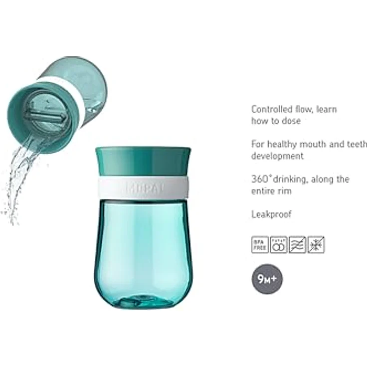 Mepal – Trinklernbecher 360 Mio – Trinklernbecher ab 9 Monaten – Auslaufsicherer Trinklernbecher – Spülmaschinengeeignet & BPA frei – Little Farm – Bild 3