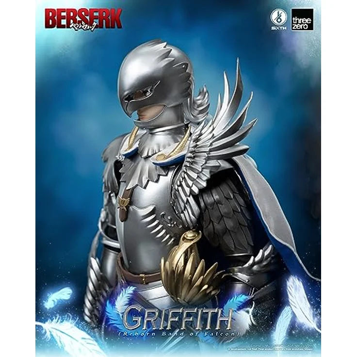 threezero Berserk Actionfigur 1/6 Griffith (Reborn Band of Falcon), 30 cm, mit 40 Gelenkpunkten, abnehmbarem Umhang und Zubehör – Bild 5