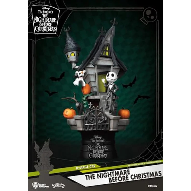 Beast Kingdom Diorama Statue Jack Skellington mit Zero, 15 cm, detailreiche Sammelfigur – Bild 5