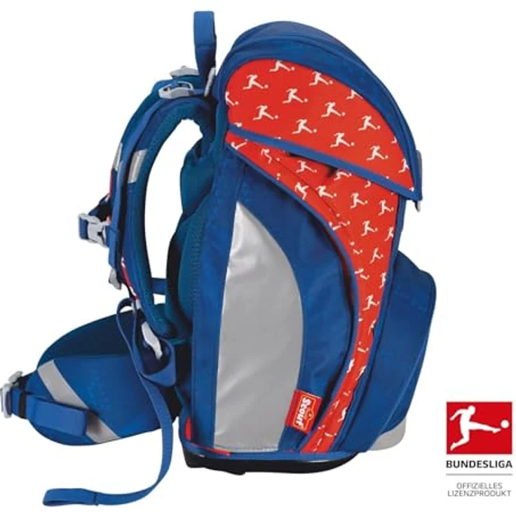 SCOUT Exklusiv Bundesliga Alpha Set, 4-teiliges Schulranzen-Set mit ergonomischem Rückensystem und Reflektoren, Fußball-Motiv – Bild 3