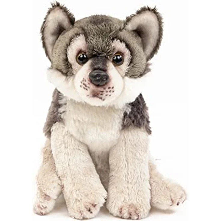 Teddys Rothenburg Kuscheltier Wolf 15 cm sitzend Plüschtier Plüschwolf Stofftier Lupus, grau 15 cm, maschinenwaschbar bis 30°C – Bild 3