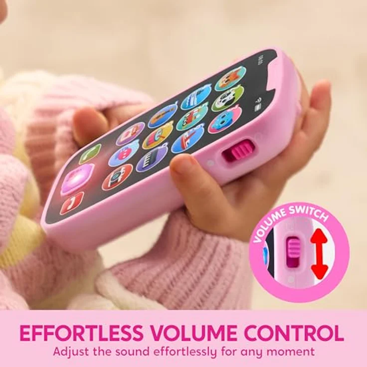 JOYIN Rosa Telefon Baby Spielzeug, Musikalisches Handy mit 2 Fernbedienungen für Kinder ab 6 Monaten, lernspielzeug mit Licht und Soundeffekten – Bild 3