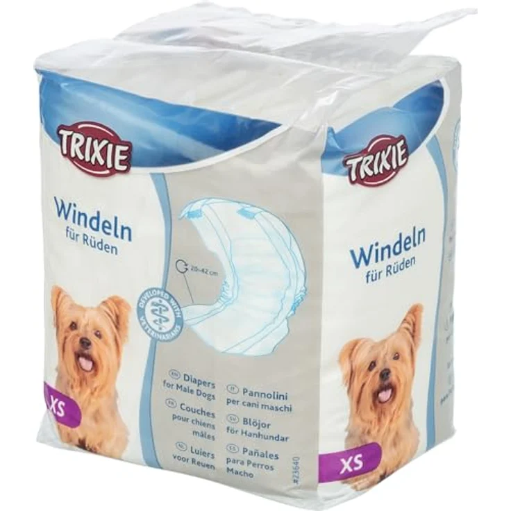 TRIXIE Hundewindel Windeln für Rüden, Einwegwindel, saugfähig, 12 Stück – Bild 2