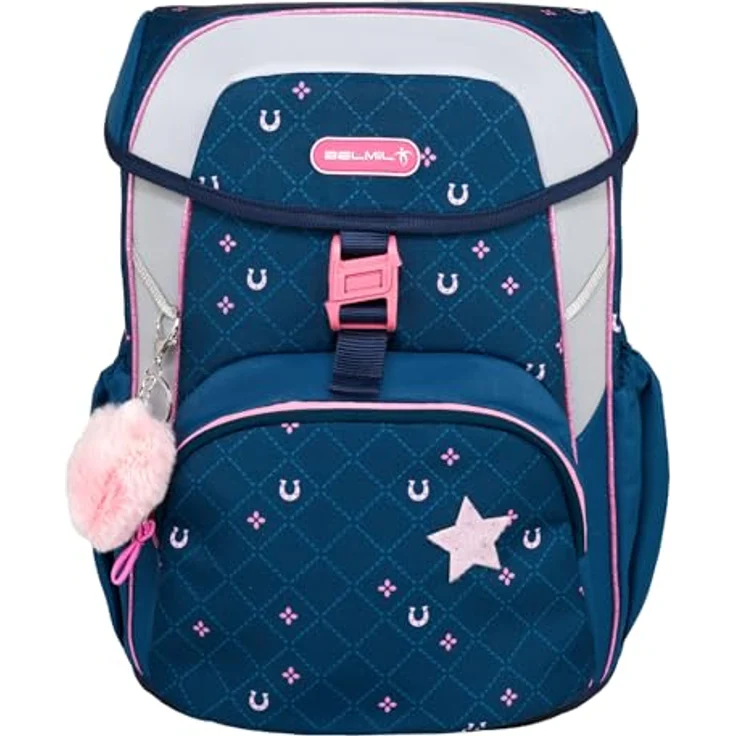 Belmil Schulranzen Kinderrucksack Maxi, ergonomisches 5-teiliges Set mit Brustgurt, 22 L, wasserabweisend, reflektierende Elemente – Bild 5