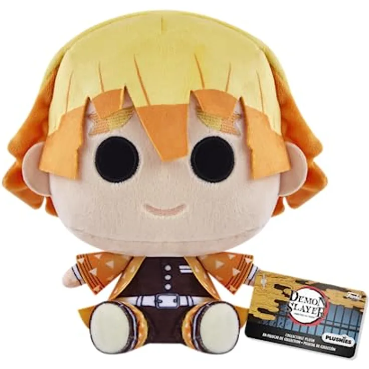 Funko Plush: Demon Slayer Zenitsu Agatsuma 7" Plüschtier - Offiziell lizenziert, Ideal als Geschenk für Anime-Fans, Fülltier für Kinder und Erwachsene