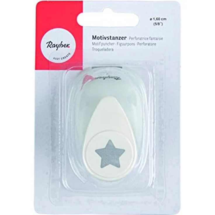 Rayher Hobby 89792000 Motivstanzer Stern, ø 1,6 cm- 5/8 Zoll, geeignet für Papier/Karton bis zu 200g/m² - Preisvergleich – Bild 2
