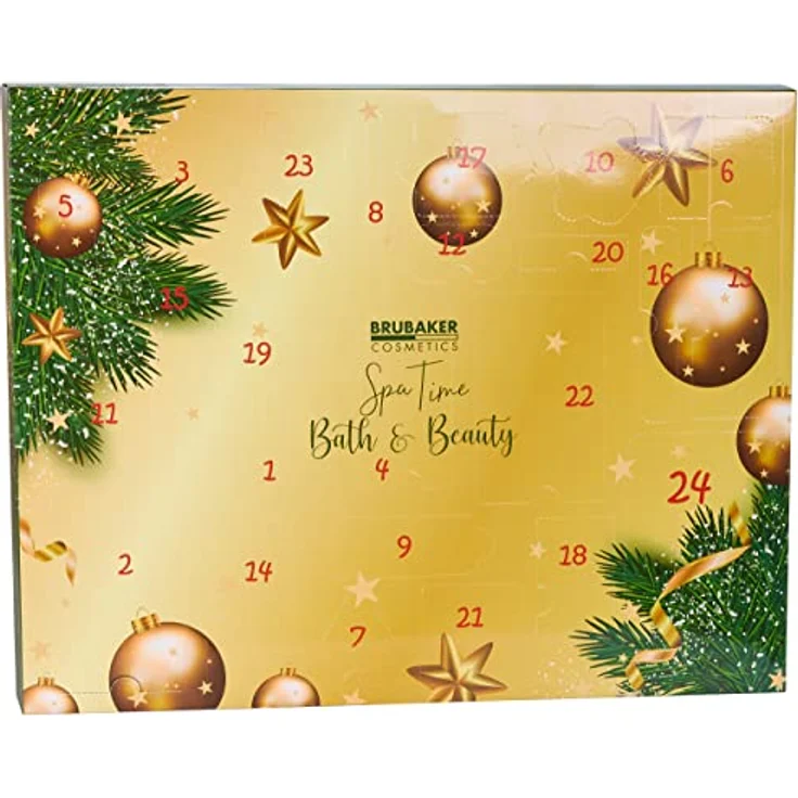 BRUBAKER Adventskalender XXL Beauty Adventskalender 2024 - Gold - 24 x Körperpflege & Spa (24-tlg) - Wellness Weihnachtskalender für Frauen und Mädchen – Bild 2