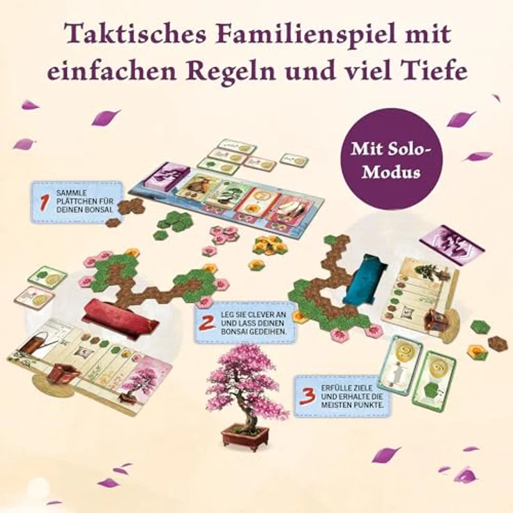 Kosmos 684259 Bonsai, Taktisches Brettspiel mit großer Spieltiefe, Gesellschaftsspiel für 1-4 Personen ab 10 Jahren – Bild 4