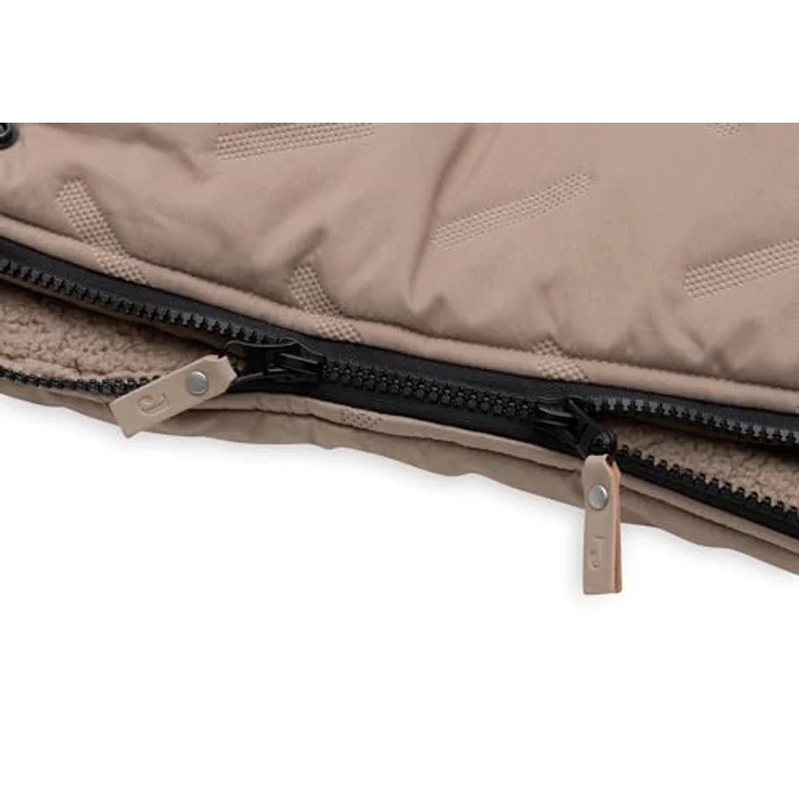Jollein Fußsack, wasserabweisend mit kuscheligem Teddyfleece, 92 cm, grau – Bild 5
