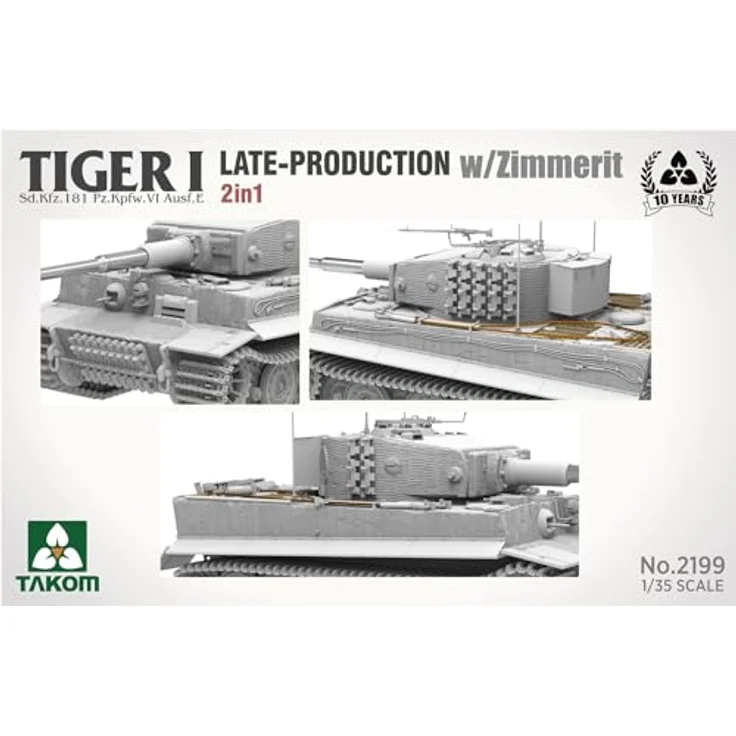 Takom Tiger I Late-Production w/Zimmerit Sd.Kfz.181 Pz.Kpfw.VI Ausf.E, Modellfahrzeug 2 in 1 – Bild 4