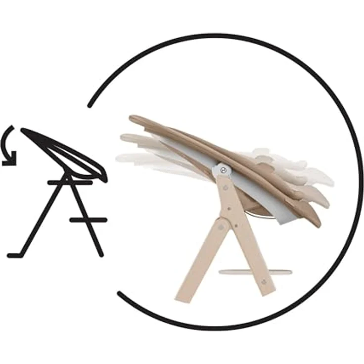 Cybex Click & Fold 4-in-1 Hochstuhl, Buchenholz, inkl. Bouncer, Babyset und Tablet, All Natural – Bild 9