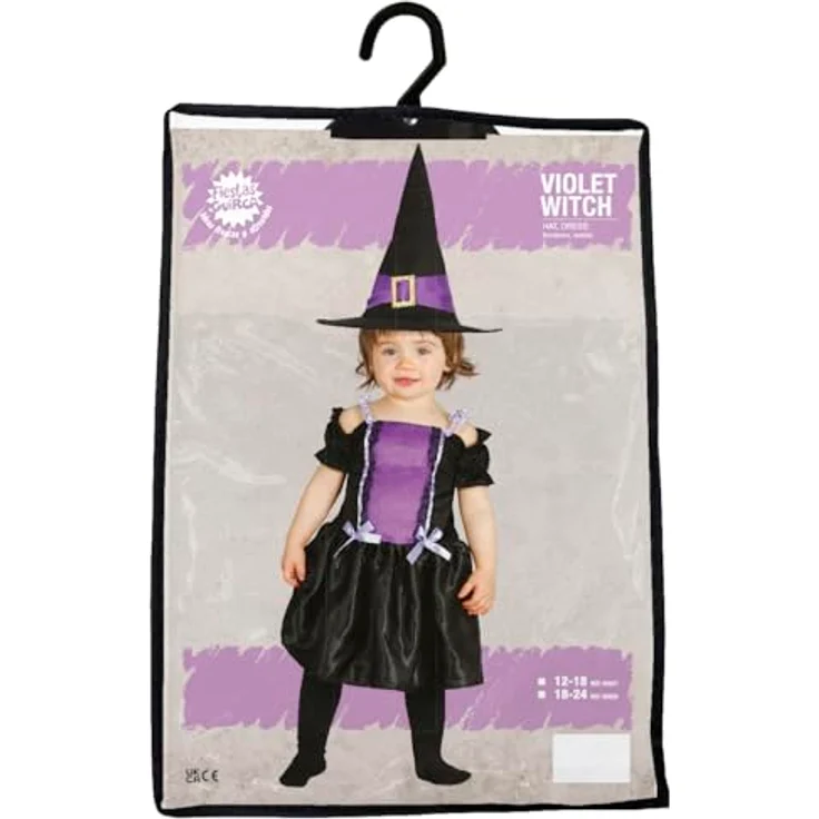 Baby Hexenkostüm Kostüm Hexe für Kinder Hexen Halloween Babykostüm Gr. 86-98, Größe:86/92 – Bild 3