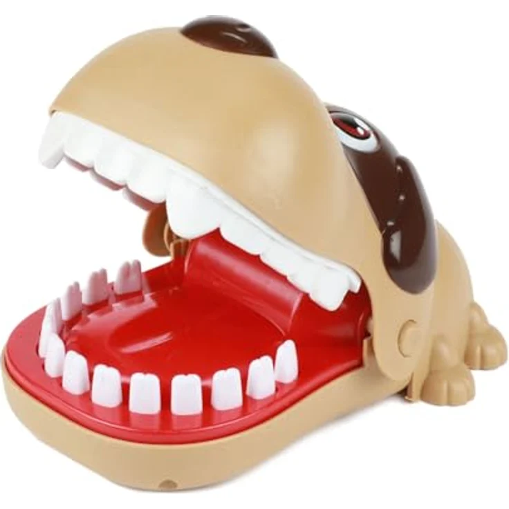 Toi-Toys Bissiger Hund Gesellschaftsspiel mit Kunststoffmaterial, ca. 14,5cm x 9,5cm x 7,5cm, in blau – Bild 4