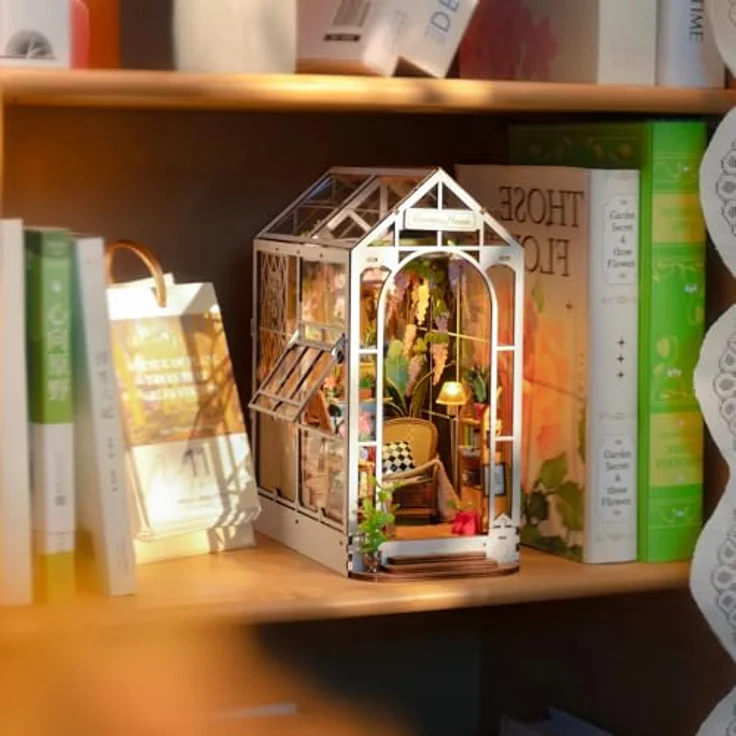 ROLIFE 3D-Puzzle Book Nook "Garden House", 176 Puzzleteile, multifunktionale Buchstütze und dekoratives Bastelspielzeug – Bild 6