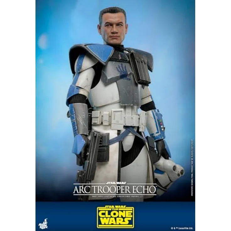 Hot Toys Star Wars: The Clone Wars 1/6 Actionfigur Arc Trooper Echo, 30 cm, mit Fensterbox und Schuber – Bild 3