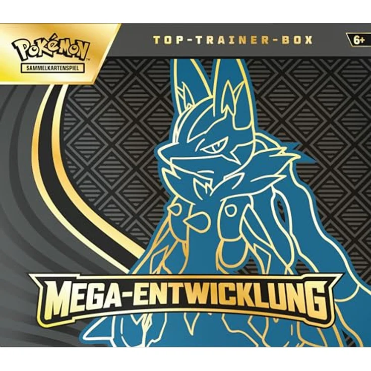 Pokémon Top-Trainer-Box Mega-Entwicklung: Lucario, mit 1 holografischer Vollbild-Promokarte, 9 Boosterpacks und Zubehör – Bild 2