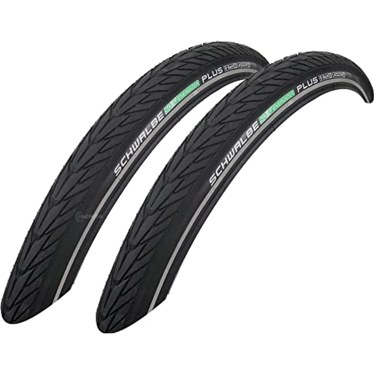 Schwalbe 2X Energizer Plus 55-622 Drahtreifen GreenGuard Reflex, E-Compound E-50, 28x2.15 für E-Bike, Tour & Trekking