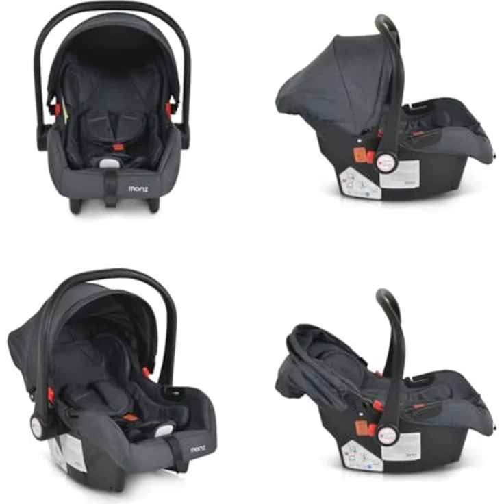 Moni Babyschale Trio i-Size, bis 13 kg, (40 - 87cm) Adapter, Fußabdeckung, weiches Kissen, in verschiedenen Farben – Bild 4