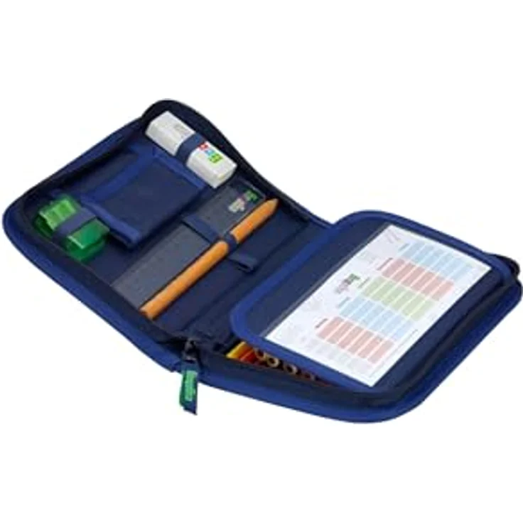 ergobag Federmäppchen 23-tlg., inklusive Lyra-Buntstifte, Bleistift, Radiergummi und Anspitzer, Zwillingsdesign passend zu ergobag Rucksäcken – Bild 3
