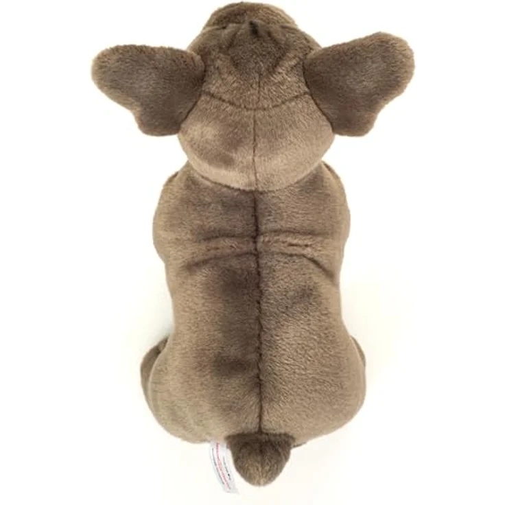 Teddy Hermann 91999 Französische Bulldogge stehend, grau, Kuscheltier aus recyceltem Plüsch, 30 cm, schadstoffgeprüft, pflegeleicht, für Kinder ab 18 Monaten – Bild 3