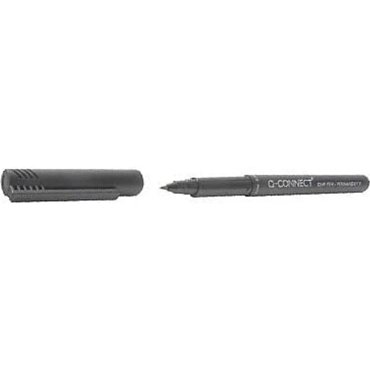 Q-Connect KF01068 Faserschreiber, permanent, Strichstärke 0,7 mm (F), schwarz – Bild 3