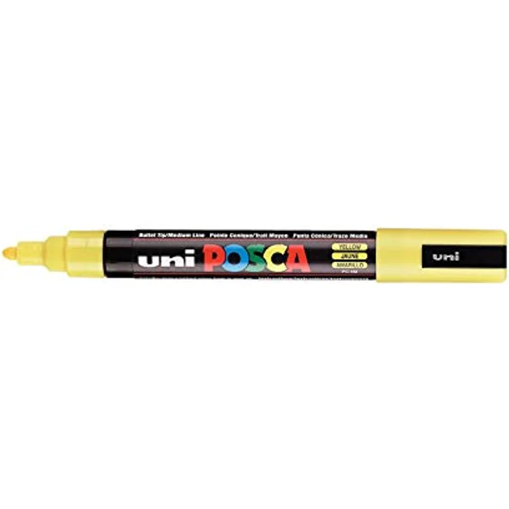 POSCA Mitsubishi Pencil – 8 Marker PC5M – konische Spitze – warme Farben – Marker auf Wasserbasis – für Papier, Textilien, Glas, Kiesel, Holz – Bild 3