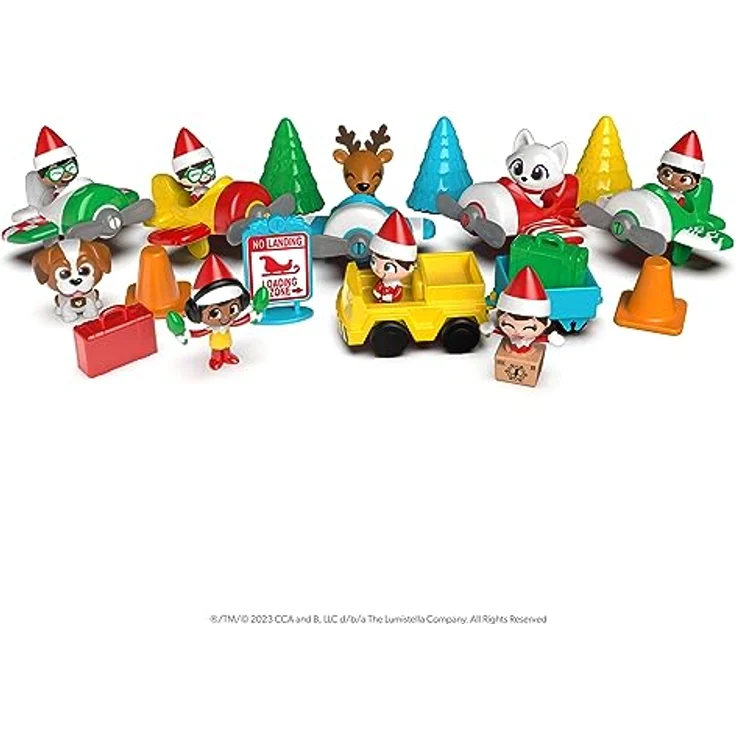 HCM-Kinzel Elf Adventskalender mit Spielmatte und 24 Minifiguren, Flughafen-Design – Bild 6