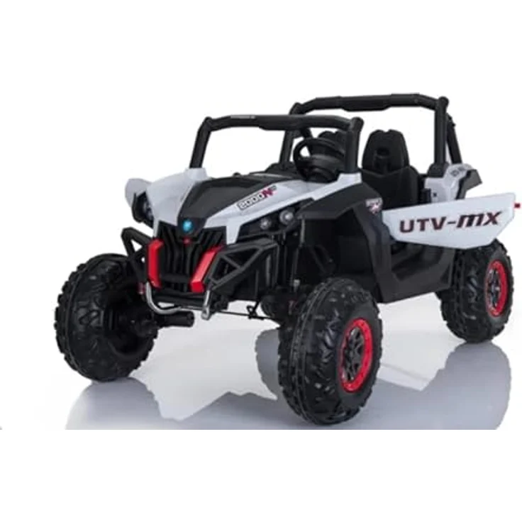 FINOOS Elektroauto für Kinder UTV-MX Buggy 24V, 2-Sitzer, 4x4 Allrad, 2x12V Batterie, 2-7 Jahre (Weiß) – Bild 1