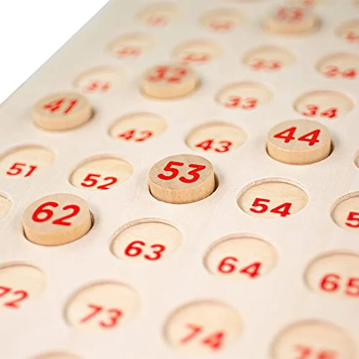 Bigjigs Toys Traditionelles Bingo, Klassisches Brettspiel für Familie und Freunde, aus Holz – Bild 6