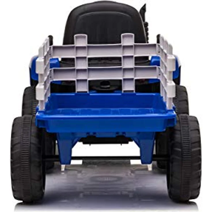 FINOOS Kinder Elektro Traktor 12V mit Schaufel & abnehmbarem Anhänger - Kinder-Elektrofahrzeug mit LED-Licht & Musik & Hupe, 2,4G Fernbedienung, 2-5km/h (Blau) – Bild 5
