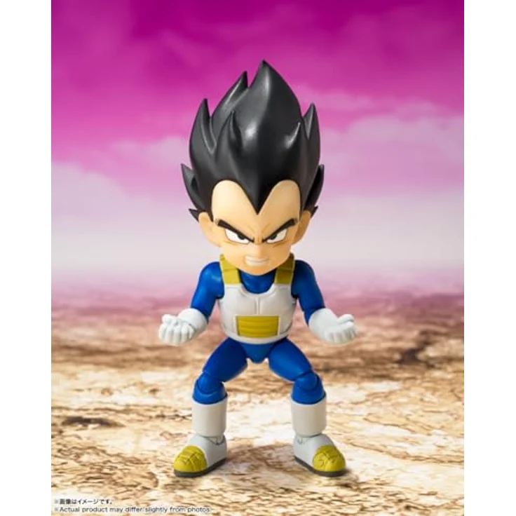 Bandai Dragon Ball Daima S.H.Figuarts Actionfigur Vegeta, Mini 7 cm, detailreich mit Zubehör in Fensterbox – Bild 3