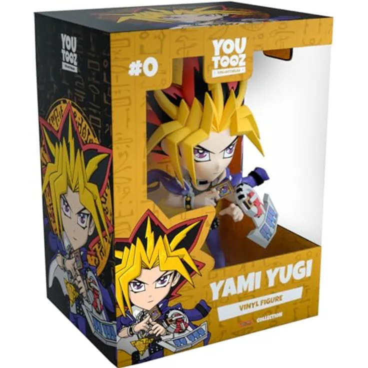 Youtooz - Yu Gi Oh Yami Yugi - Figur, Gelb - 12,2 cm Höhe, Dark Magician-Karte, Millennium Puzzle