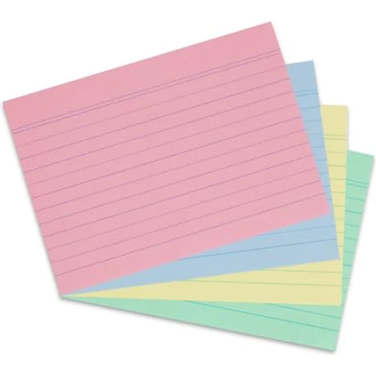 Herlitz Karteikarte A6 liniert gr/gl/ro/bl 200er Packu (10836211) - Preisvergleich – Bild 2
