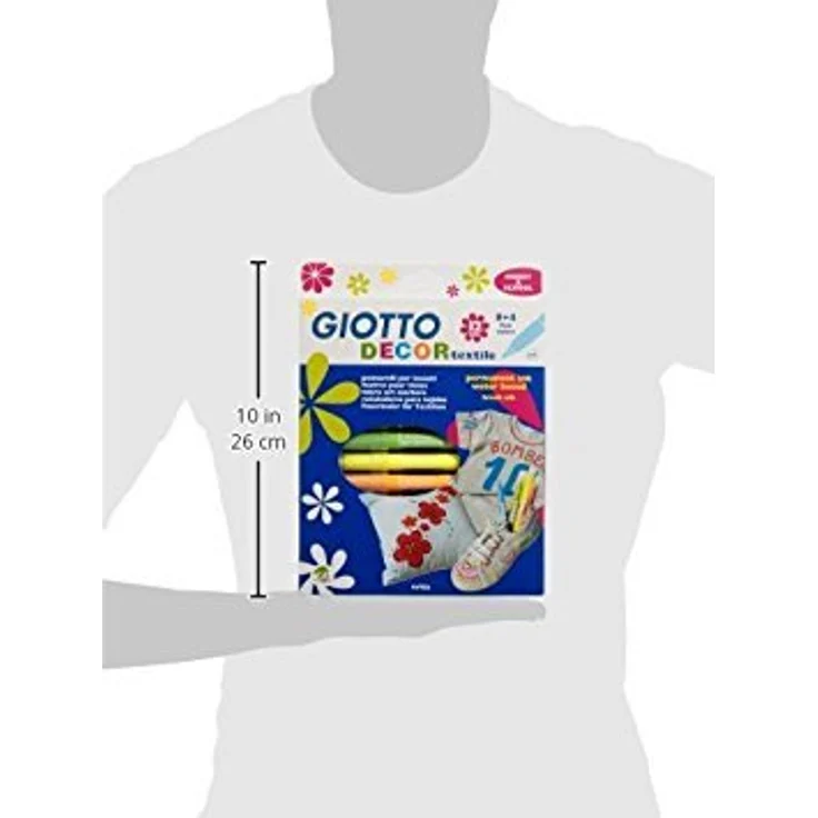 Giotto 4949 00 Decor Fasermaler, 12 Stück, waschmaschinenfest und hautfreundlich, 19 x 2,3 x 25,5 cm – Bild 3