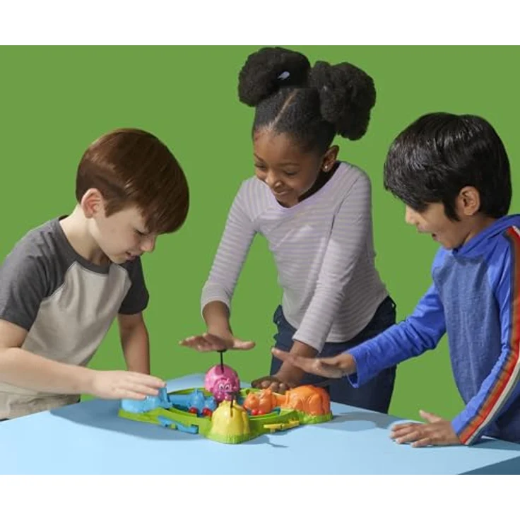 Hasbro Gaming Hungry Hungry Hippos Refresh, Brettspiel für 2-4 Spieler, farbenfrohes Design – Bild 5