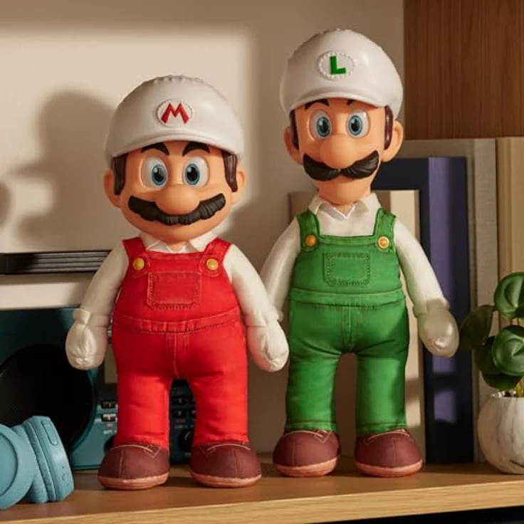 Jakks Pacific „Super Mario Galaxy“-Film: 35 cm großes, bewegliches Plüschtier – FIRE MARIO mit authentischen Details, für Kinder ab 3 Jahren – Bild 4