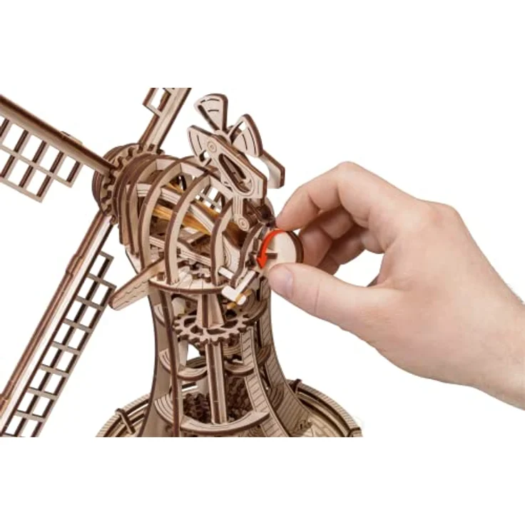 EWA Eco-Wood-Art - 3D-Holzpuzzle für Jugendliche und Erwachsene - WINDMÜHLE- DIY-Bausatz, Selbstmontage, kein Kleber erforderlich - 227 Stück – Bild 3