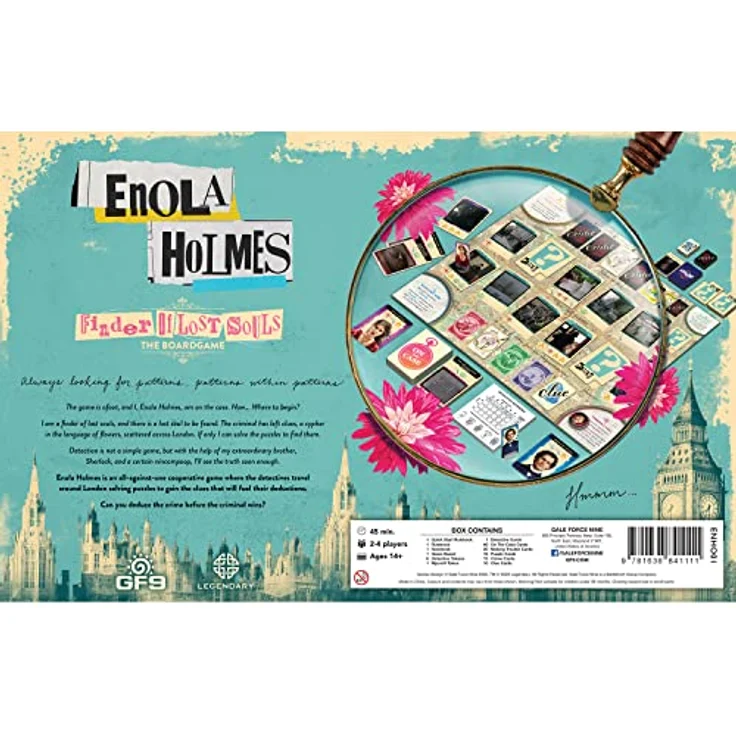 Gale Force Nine GF9ENHO1 Enola Holmes Finder of Lost Souls, strategisches Brettspiel für 2-6 Spieler – Bild 3