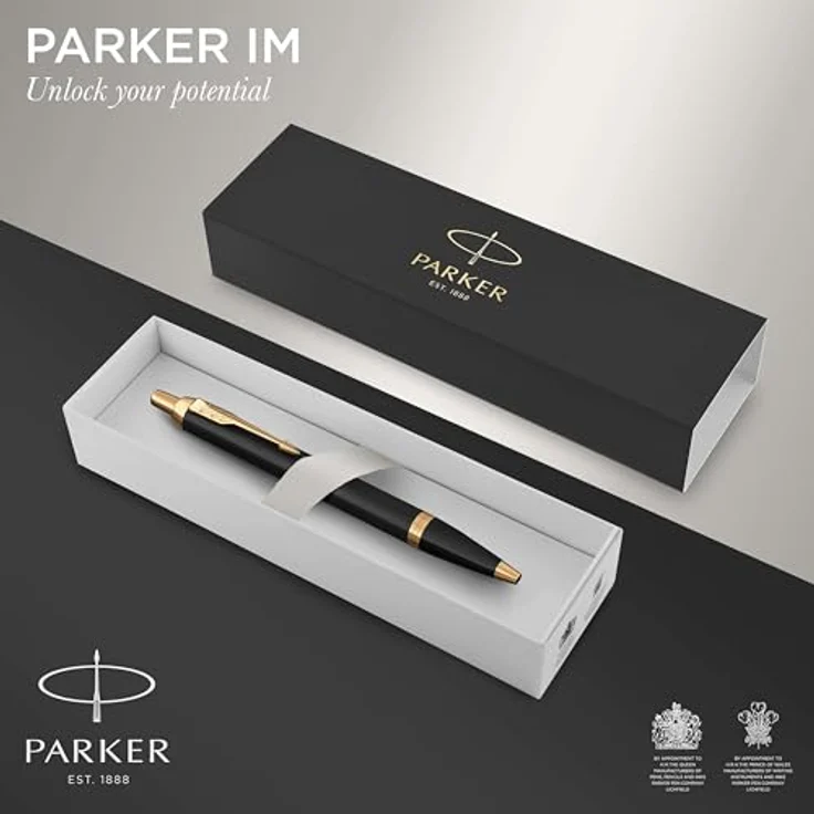 Parker Pen IM Core Laque, Schreibstift mit Edelstahlfeder, schwarz – Bild 2