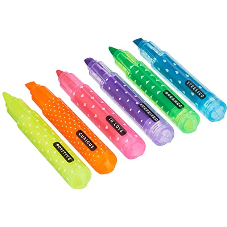 Legami - 6er Set Mini Textmarker Teddy's Mood, 6 Stück (1er Pack) – Bild 3