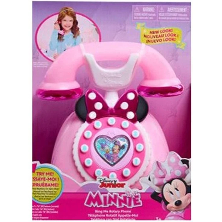 Disney Junior Ring Me Rotary Phone, Spielzeug-Wählscheibentelefon in irisierendem Pink mit Lichtern und Minnie Mouse Geräuschen – Bild 9