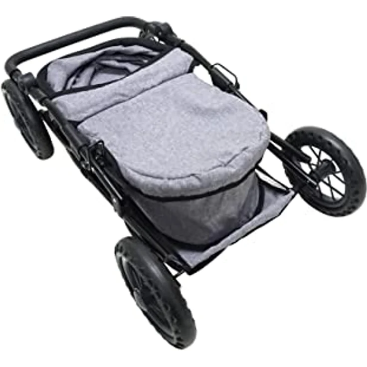Knorrtoys® Puppenwagen First, höhenverstellbar mit verstellbarem Verdeck und Einkaufsnetz, ca. 63,5 x 42 x 70 cm, geeignet für Puppen bis 50 cm – Bild 15