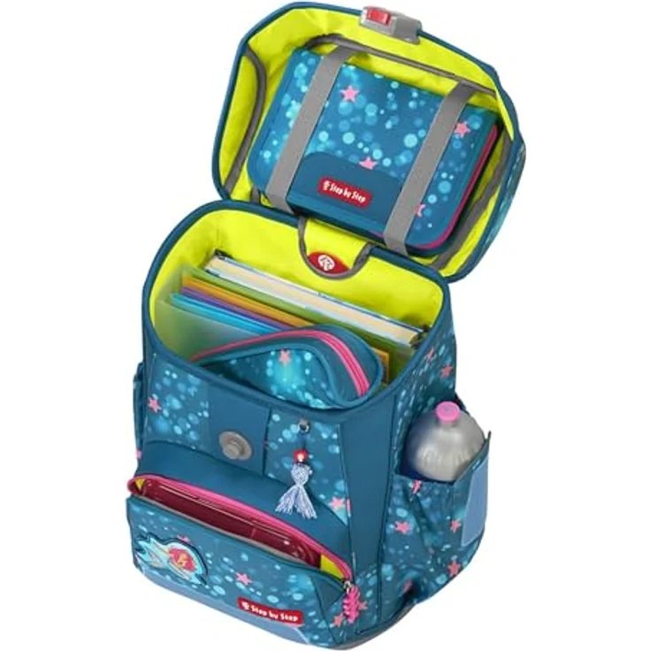 Step by Step Schulranzen-Set Cloud Mermaid Lola, 5-teilig, blau, ergonomisch mit Reflektoren, höhenverstellbar, ab 1. bis 4. Klasse, 19l – Bild 5