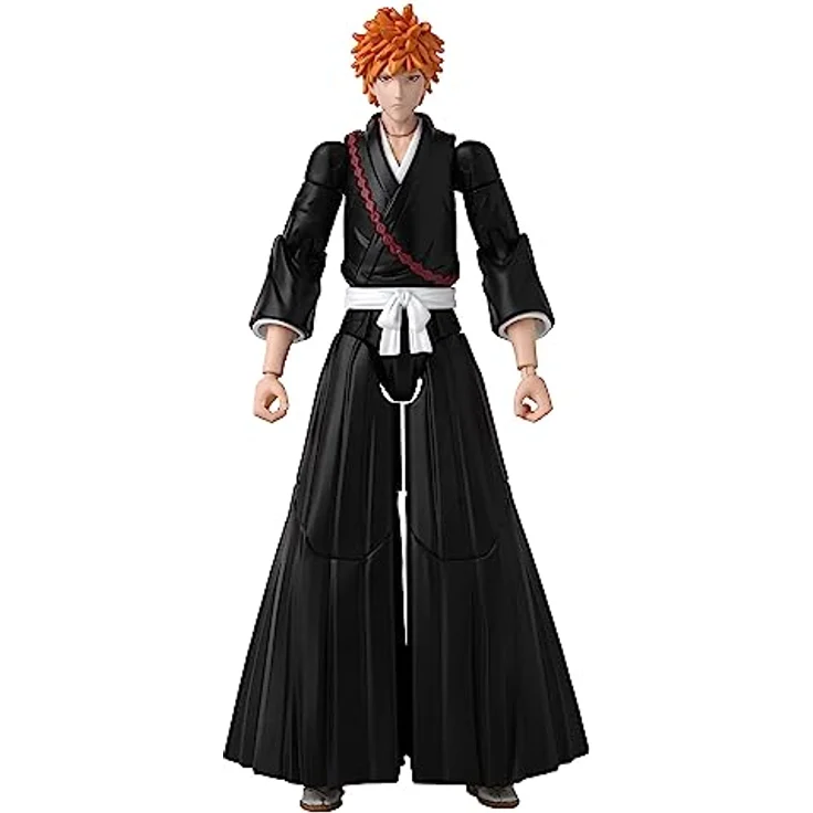 BANDAI Anime Heroes Bleach Figur 17 cm Kurosaki Ichigo, detailreiche Actionfigur mit 16 Gelenkpunkten und Zubehörteilen – Bild 5