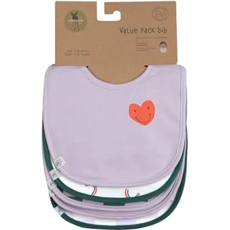 LÄSSIG Baby Kleinkind Lätzchen Set (5 St.) Klettverschluss Baumwolle wasserdicht/ Value Pack Bib Happy Rascals Heart – Bild 3