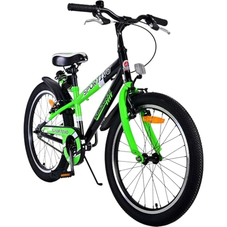 T&Y Trade 20 Zoll Kinder Jungen Fahrrad Kinderfahrrad Jungenfahrrad Rad Kinderrad Bike Sportivo Grün 22115 - 20 Zoll luftbereifte Leichtmetallräder, Handbremse vorne und hinten, für Kinder ab 6-8 Jahren – Bild 4