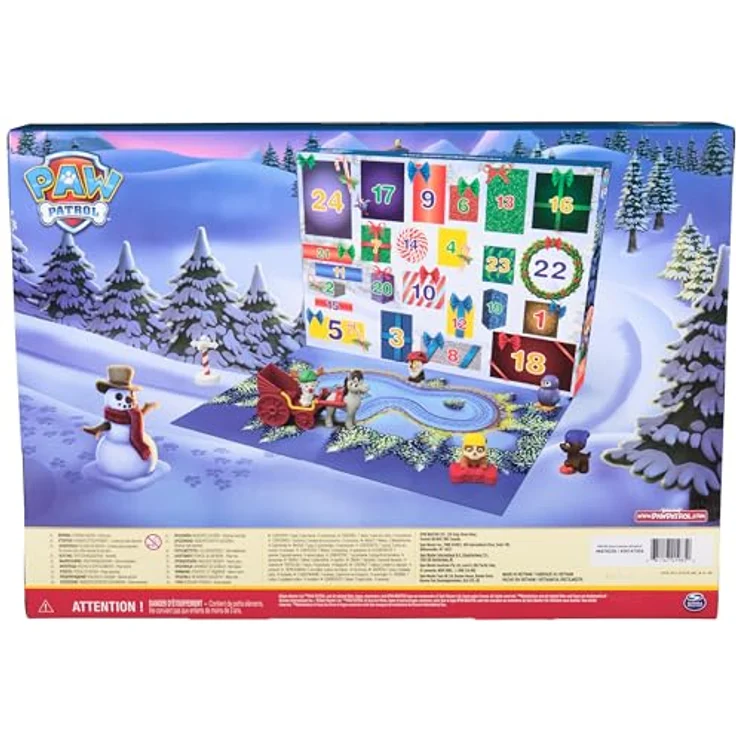 PAW PATROL Adventskalender 2024 – 24 Spielzeug-Überraschungen, 7 Welpenfiguren, Winterwelt, ab 3 Jahren – Bild 5
