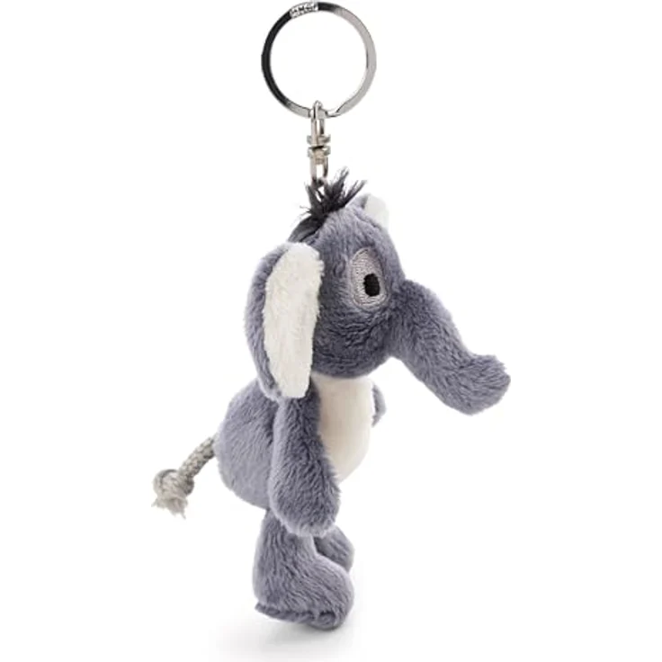 NICI Schlüsselanhänger Elefant EL-Flora 10cm - grau - Flauschiger Plüschanhänger mit stabilem Metallring, ideal für Rucksäcke oder Taschen | 62732 – Bild 2